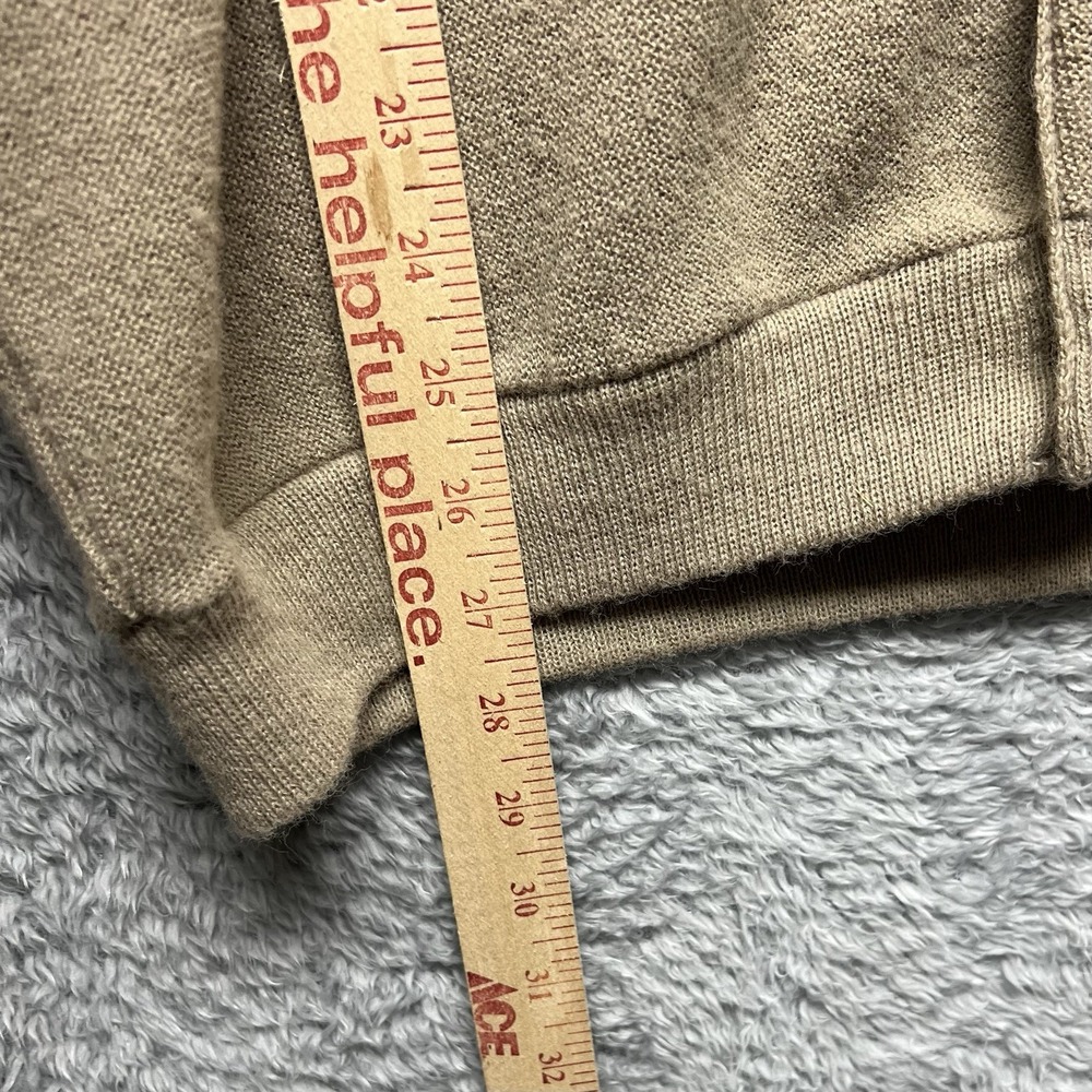 Izod Lacoste Cardigan Mens XL Beige Button Up 70s 80s Teacher Preppy Vintage - Picture 9 of 9